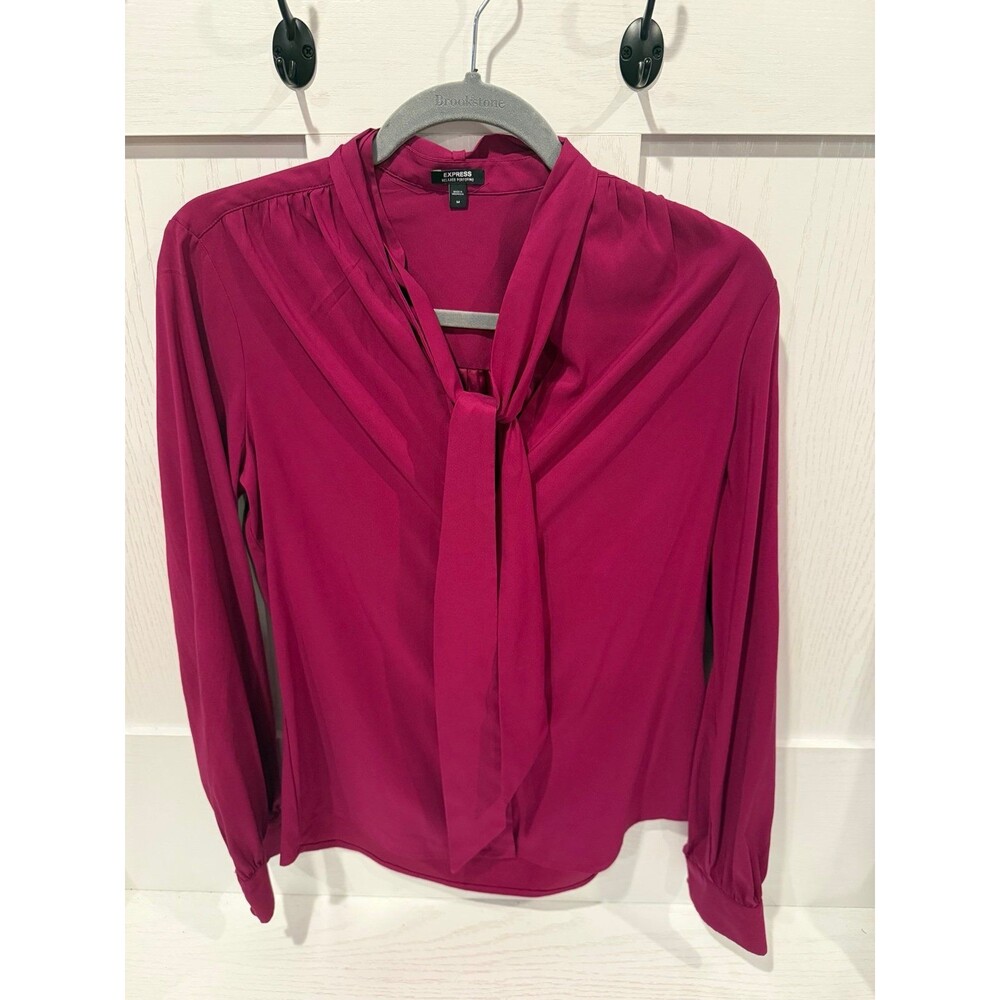 Express magenta relaxed portofino blouse medium